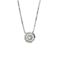 Collier solitaire diamant 0,50 ct