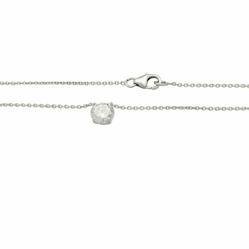 Collier solitaire diamant.