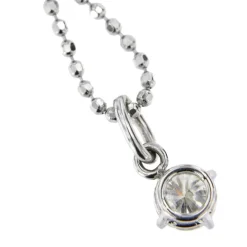 Collier solitaire diamant 0,59 ct