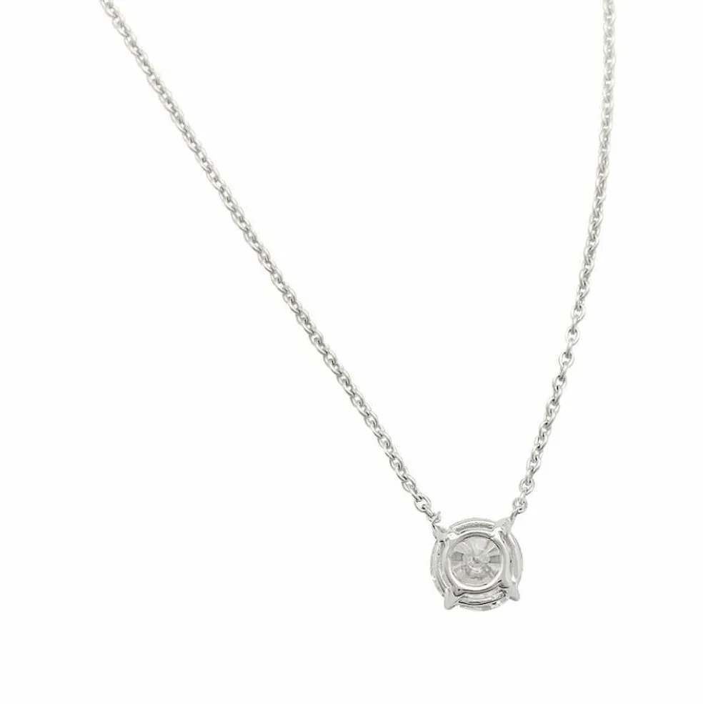 Collier solitaire diamant.
