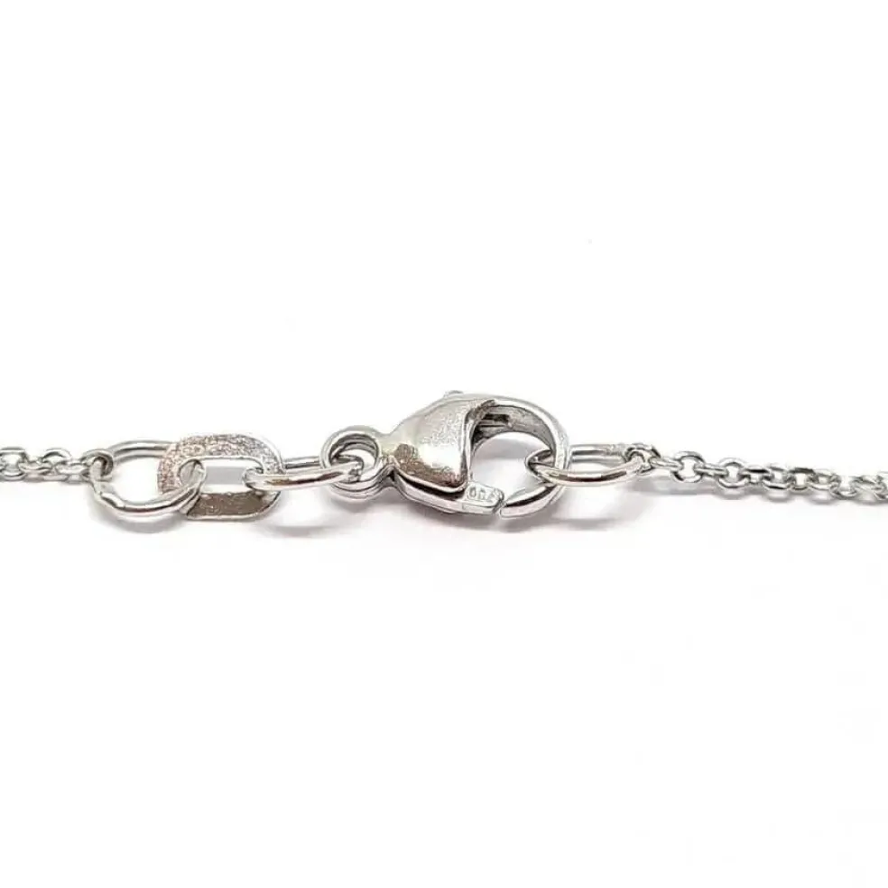 Collier solitaire diamant or blanc