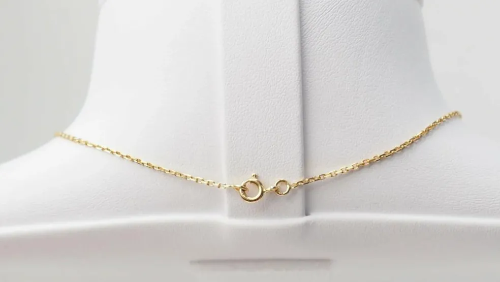 Collier solitaire or bicolore diamant
