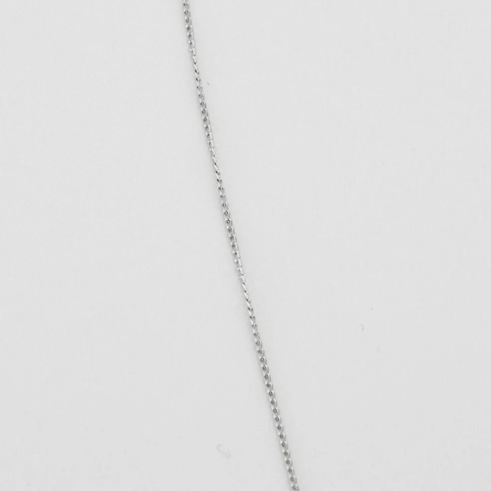 Collier Solitaire Or Blanc et Diamant Poire