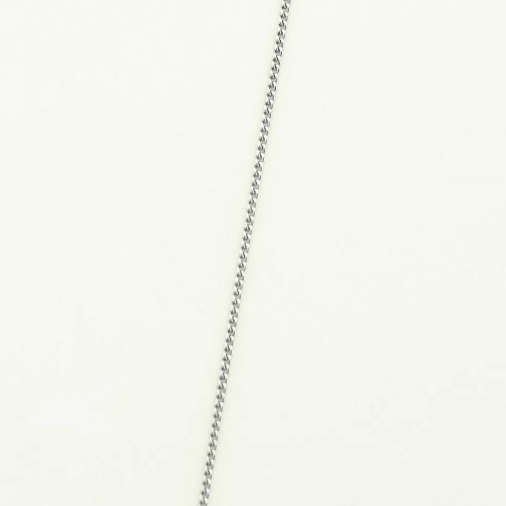 Collier solitaire or blanc et diamant