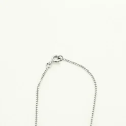 Collier solitaire or blanc et diamant