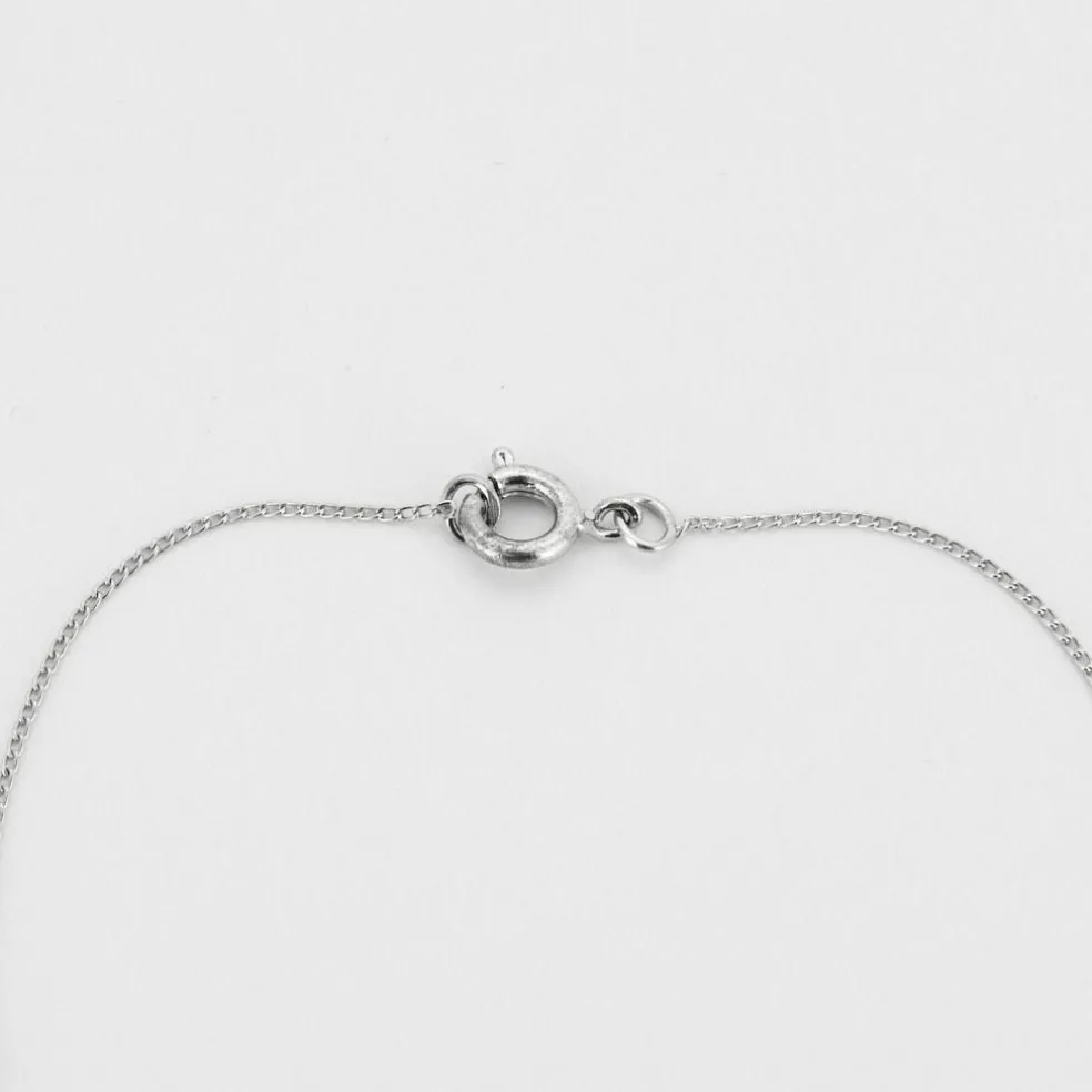 Collier Solitaire Or Blanc et Diamant Poire