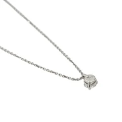 Collier Solitaire Or blanc Diamant