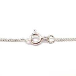 Collier solitaire or blanc diamant