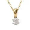 Collier solitaire Or jaune Diamant