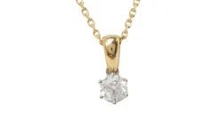 Collier solitaire Or jaune Diamant
