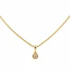 Collier Solitaire Or jaune Diamant