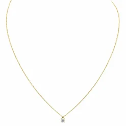 Collier Solitaire Or jaune Diamant