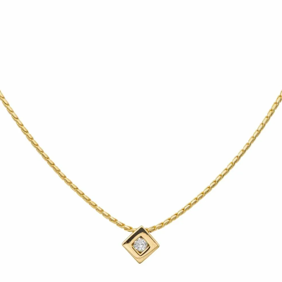 Collier Solitaire Or jaune Diamant