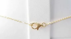 Collier solitaire or jaune et rubis