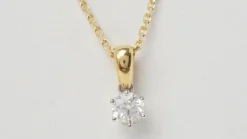Collier solitaire Or jaune Diamant