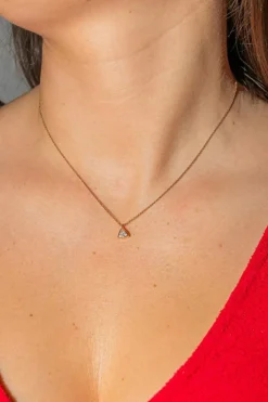 Collier Solitaire Or rose Diamant
