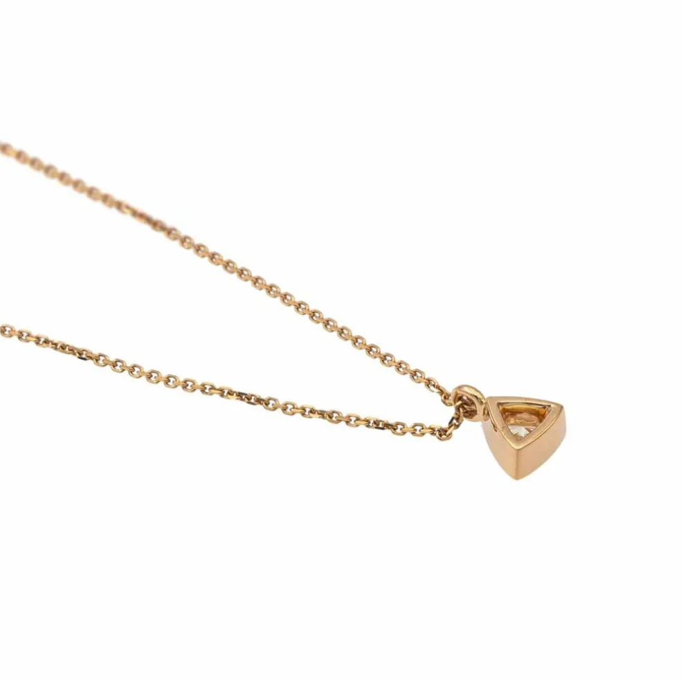 Collier Solitaire Or rose Diamant