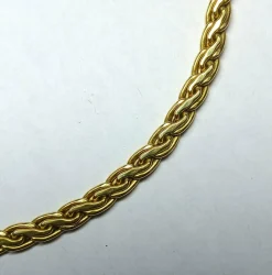Collier souple en or jaune, maille double