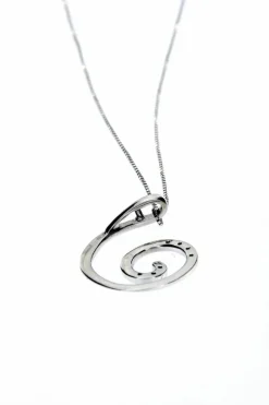 Collier spirale et diamants