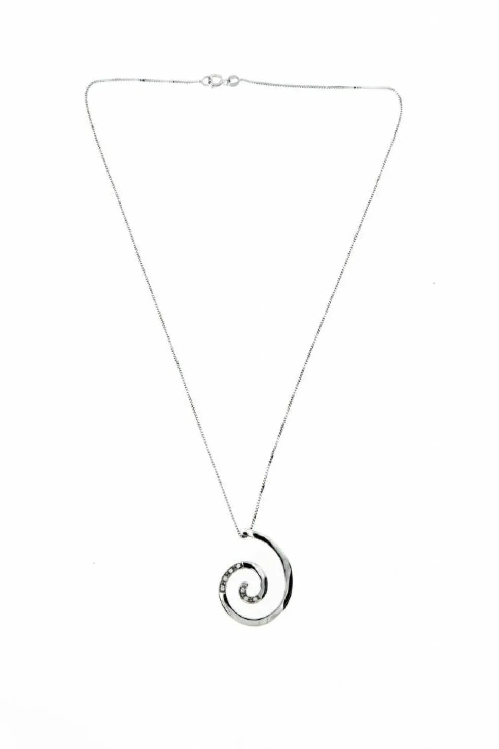 Collier spirale et diamants