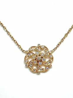 Collier Stone Paris en or rose et diamants