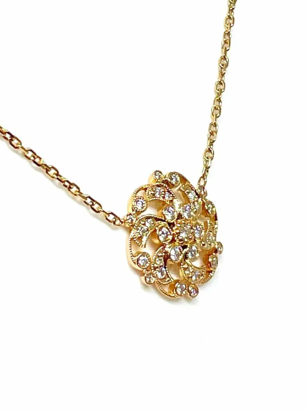 Collier Stone Paris en or rose et diamants