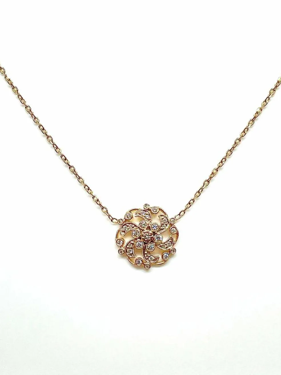Collier Stone Paris en or rose et diamants