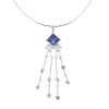 Collier Tanzanites et Diamants