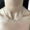 Collier tennis diamant jaune