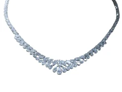 Collier tennis Diamants Poires et brillants