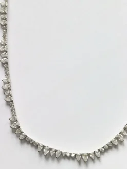 Collier tennis Diamants ronds et poires
