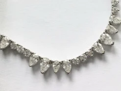 Collier tennis Diamants ronds et poires