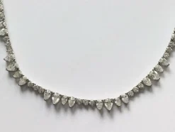 Collier tennis Diamants ronds et poires