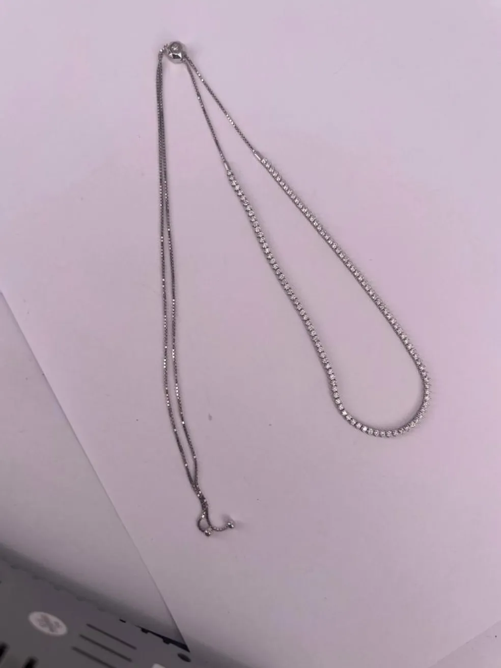 Collier Tennis en or blanc et diamants
