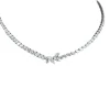 Collier tennis marquises et poires or blanc