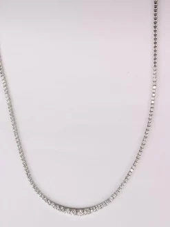 Collier tennis or blanc