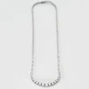 Collier tennis or blanc et diamants