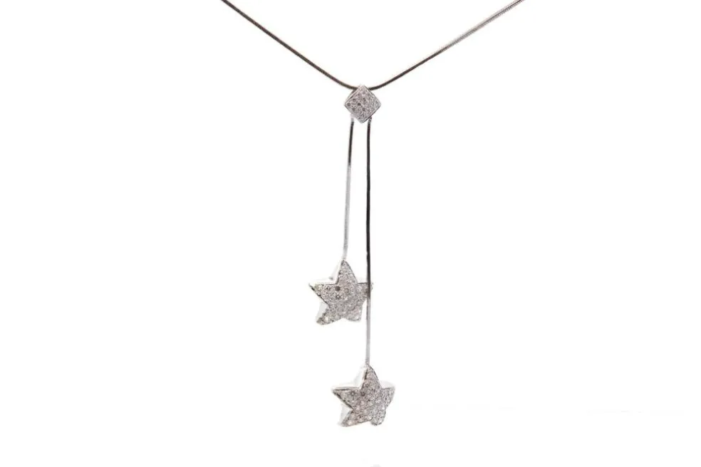 Collier étoiles Diamants Or blanc