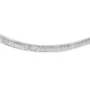 Collier torque or gris et diamants