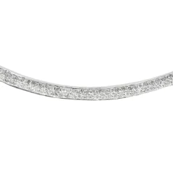 Collier torque or gris et diamants