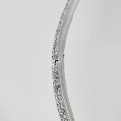 Collier torque or gris et diamants