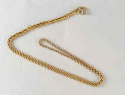 Collier torsadé or jaune