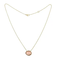 Collier Tourmaline Orangée Or Jaune