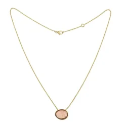 Collier Tourmaline Orangée Or Jaune