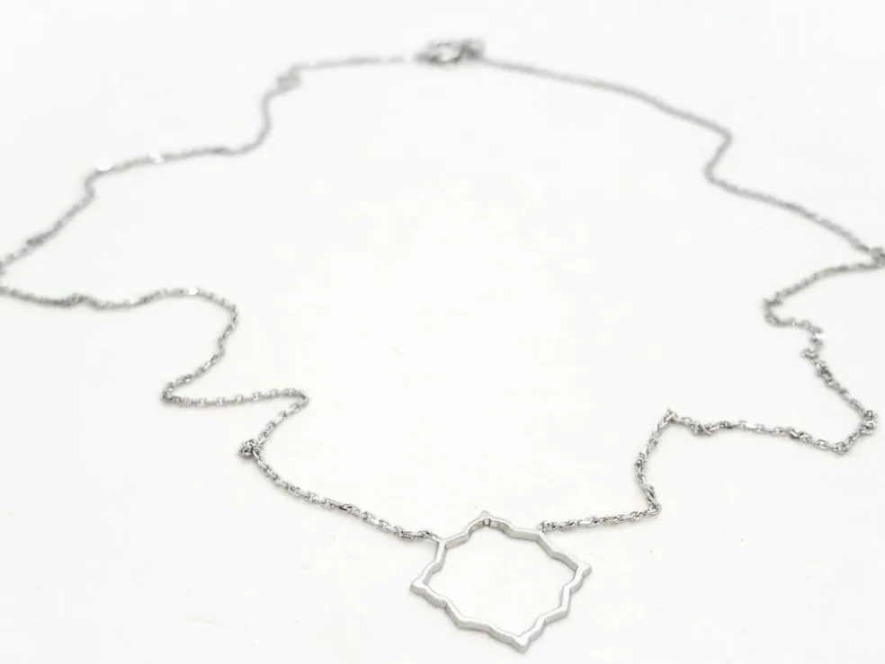 Collier Transparence Or blanc