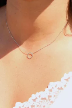 Collier Transparence Or blanc