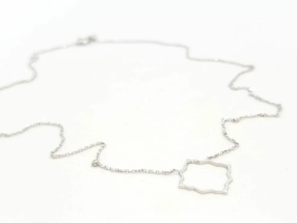 Collier Transparence Or blanc