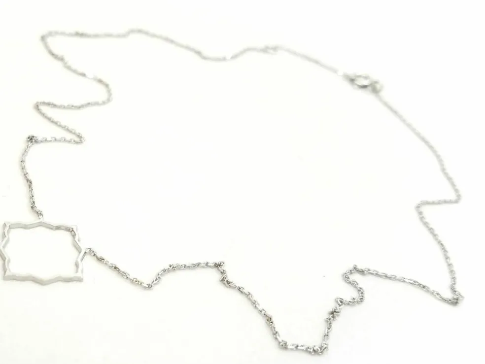 Collier Transparence Or blanc