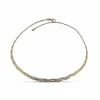 Collier tressé 2 ors semi rigide et flexible