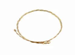 Collier tressé 2 ors semi rigide et flexible